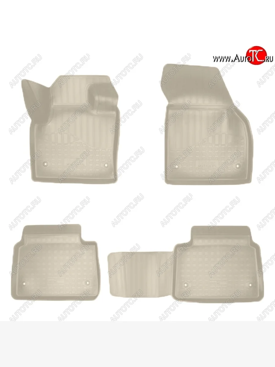 Коврики салонные Noplast (3D) Land Rover Discovery Sport 1 L550 рестайлинг (2019-2023) (Бежевые)  в Керчи Республика Крым