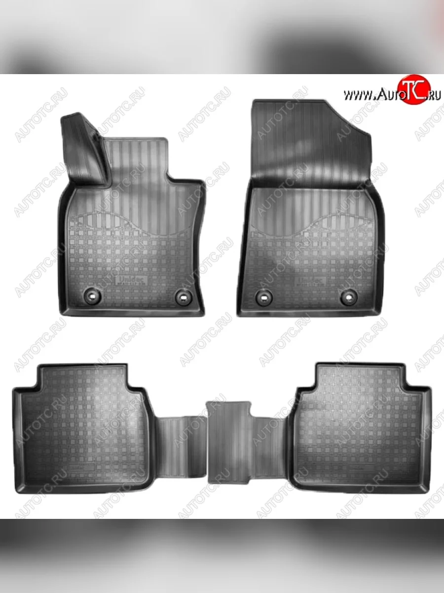 Коврики салонные Noplast (3D) Lexus ES350 XV70 дорестайлинг (2018-2021) (Черные)  в Керчи Республика Крым