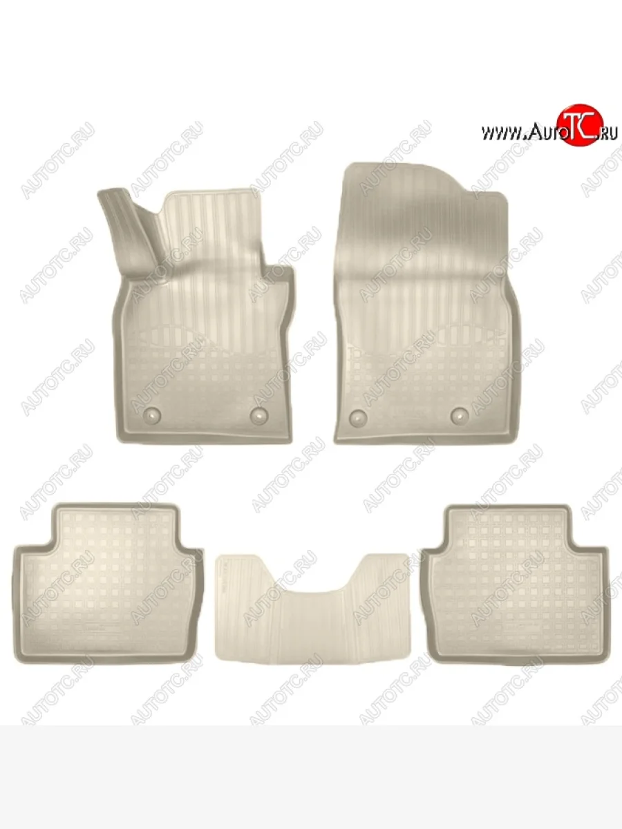 Коврики салонные Noplast (3D) Mazda 3/Axela BP хэтчбэк (2019-2025) (Бежевые)  с доставкой в г. Керчь