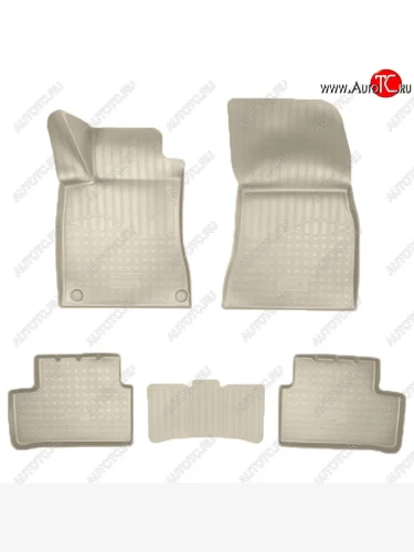 Коврики салонные Noplast (3D) (Бежевые) Mercedes-Benz A class W177 хэтчбэк 5 дв. (2018-2025)