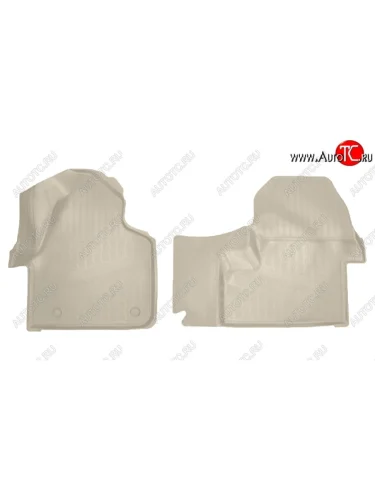 Коврики салонные Noplast (3D) (Бежевые) Mercedes-Benz Sprinter W910 (2018-2025)