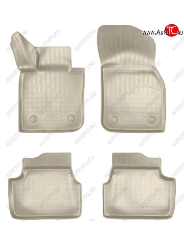Коврики салонные Noplast (3D) (Бежевые) Mini Hatch F55 хэтчбэк 5 дв. (2014-2025)