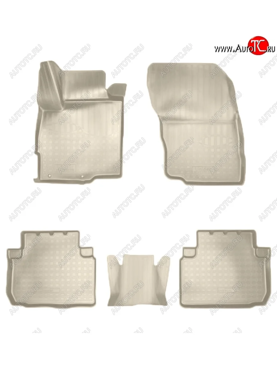 Коврики салонные Noplast (3D) Mitsubishi Eclipse Cross GK дорестайлинг (2017-2021) (Бежевые)  в Самаре Самарской области