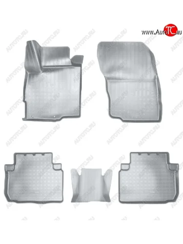 Коврики салонные Noplast (3D) (Серые) Mitsubishi Eclipse Cross GK дорестайлинг (2017-2021)
