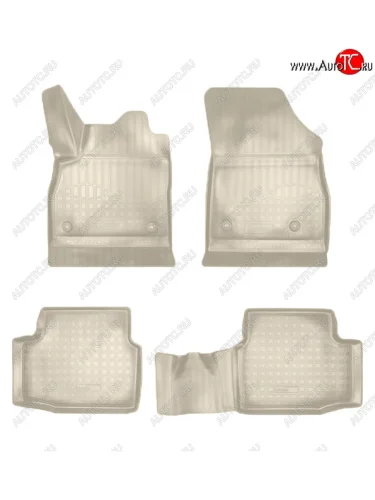 Коврики салонные Noplast (3D) (Бежевые) Opel Astra K универсал дорестайлинг (2015-2019)