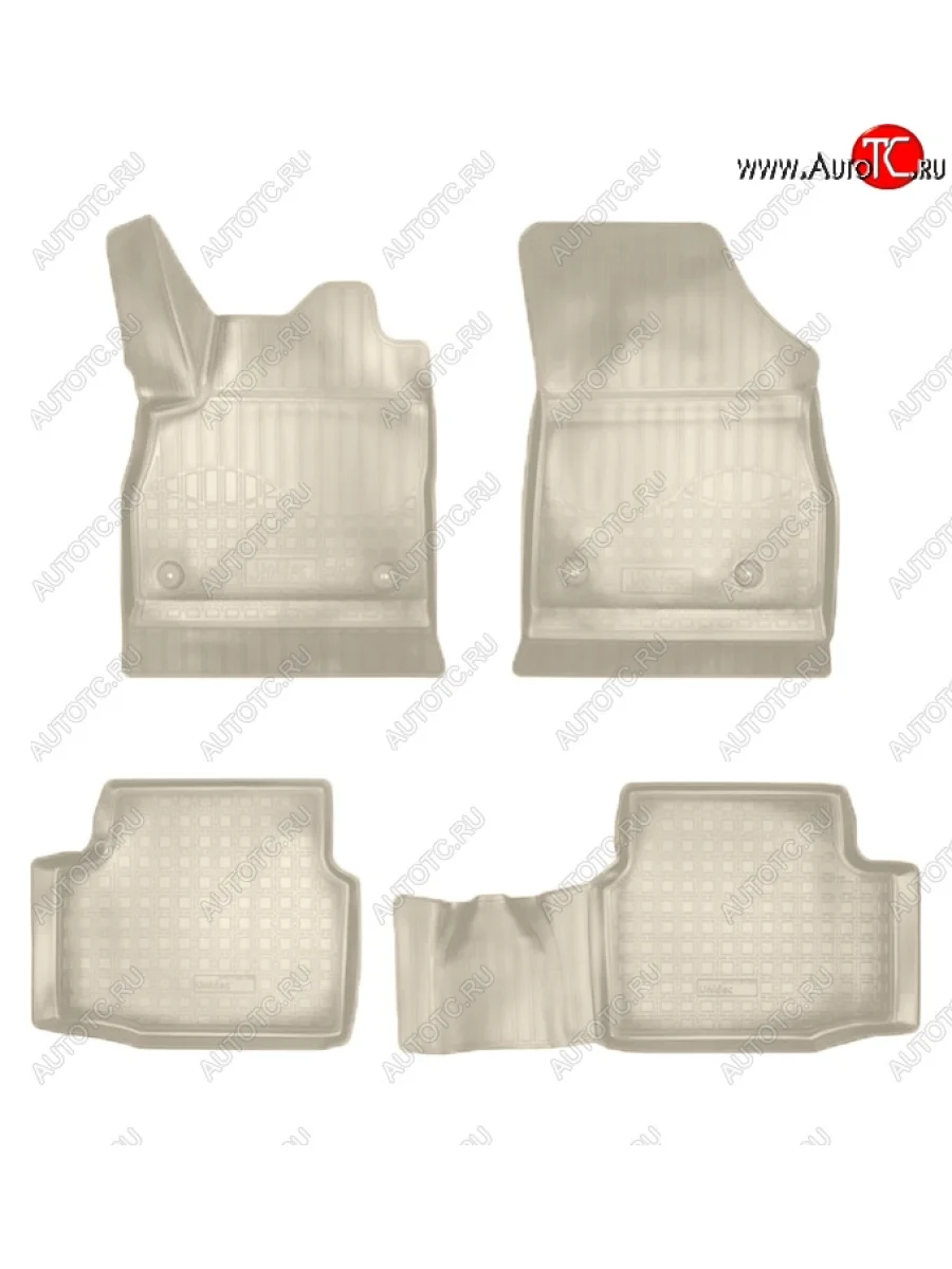 Коврики салонные Noplast (3D) Opel Astra K универсал дорестайлинг (2015-2019) (Бежевые)  с доставкой в г. Пермь