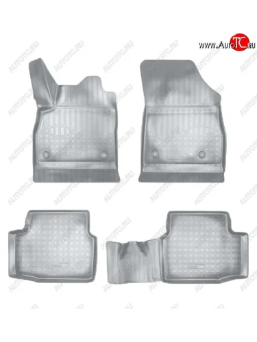 Коврики салонные Noplast (3D) (Серые) Opel Astra K универсал дорестайлинг (2015-2019)