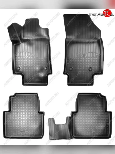 Коврики салонные Noplast (3D) (Черные) Opel Crossland X (2017-2025)