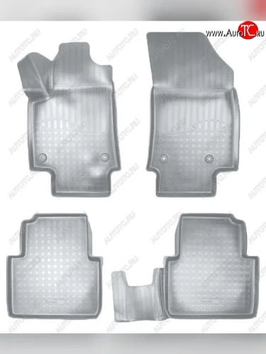 Коврики салонные Noplast (3D) (Серые) Opel Crossland X (2017-2025)