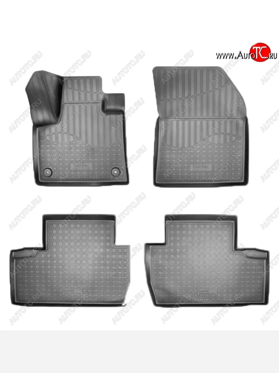 Коврики салонные Noplast (3D) Peugeot 5008 T87 дорестайлинг (2017-2020) (Черные)  в Керчи Республика Крым