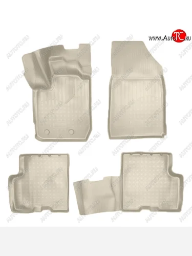 Коврики салонные Noplast (3D) (Бежевые) Renault Arkana (2019-2025)
