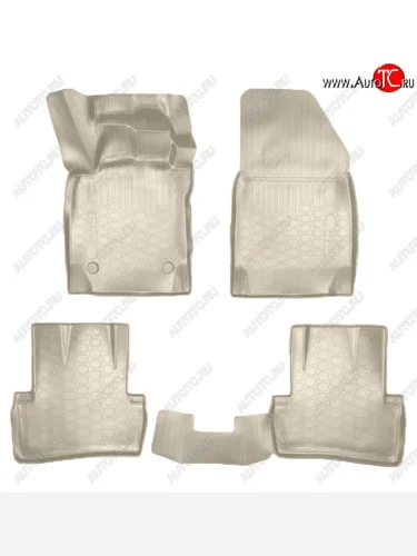 Коврики салонные Noplast (3D) (Бежевые) Renault Kaptur дорестайлинг (2016-2020)
