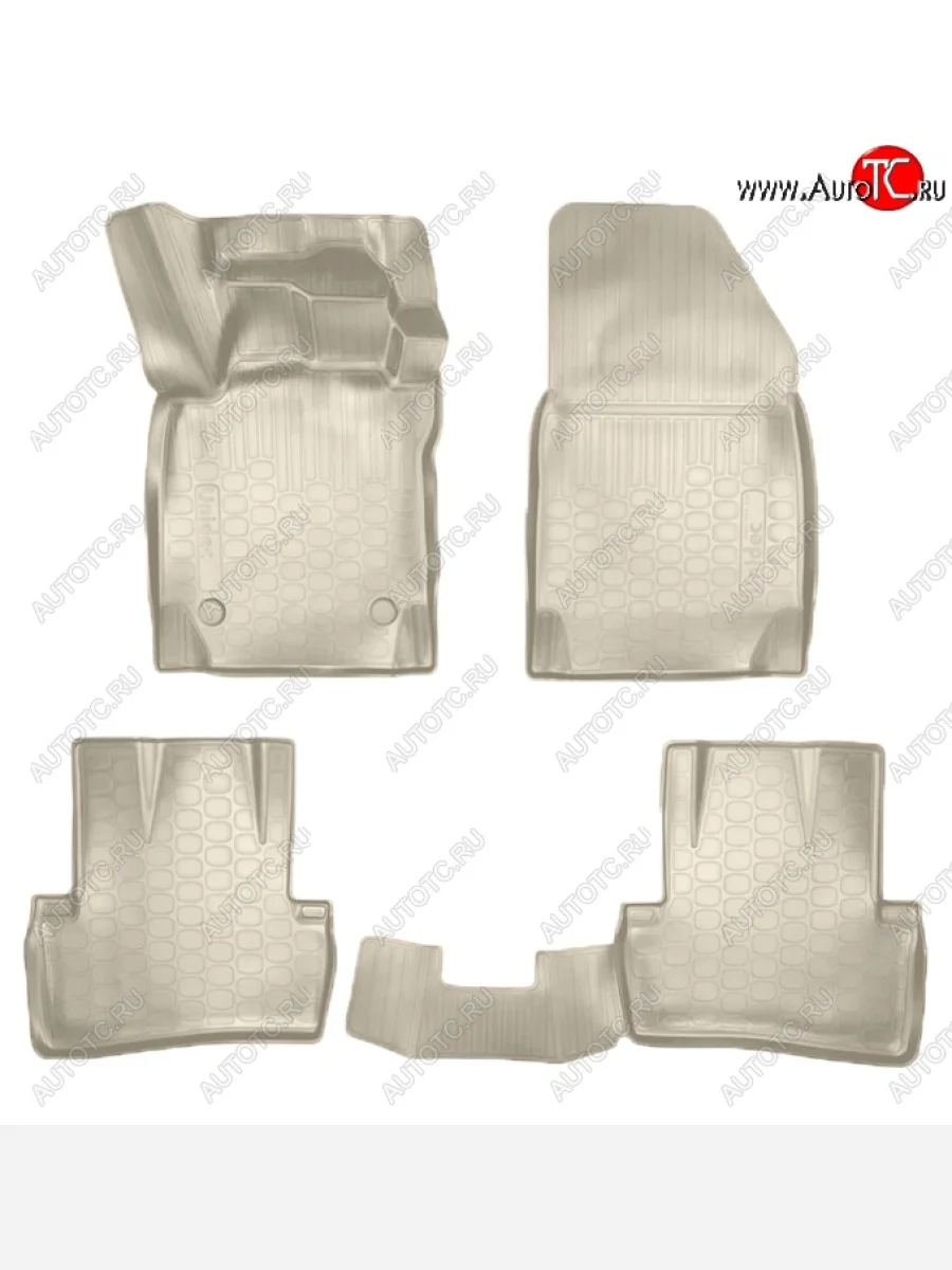 Коврики салонные Noplast (3D) Renault Kaptur дорестайлинг (2016-2020) (Бежевые)  в Керчи Республика Крым