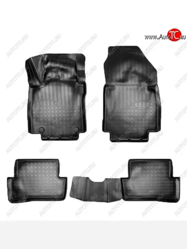 Коврики салонные Noplast (3D) (Черные) Renault Clio BH98 дорестайлинг, хэтчбэк 5 дв. (2012-2016)