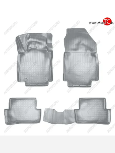 Коврики салонные Noplast (3D) (Серые) Renault Clio BH98 дорестайлинг, хэтчбэк 5 дв. (2012-2016)