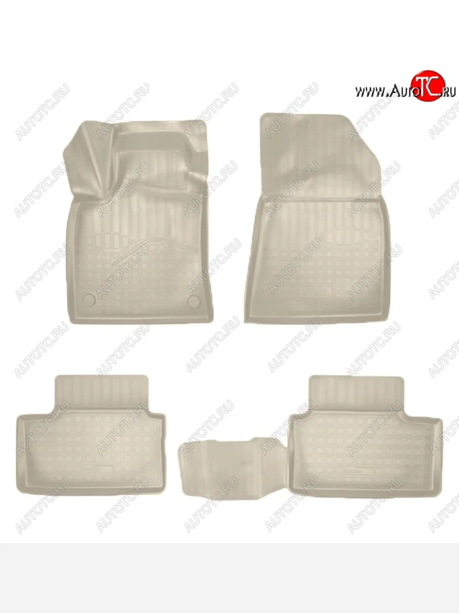 Коврики салонные Noplast (3D) Renault Clio BF дорестайлинг, хэтчбэк 5.дв. (2019-2025) (Бежевые)  с доставкой в г. Керчь