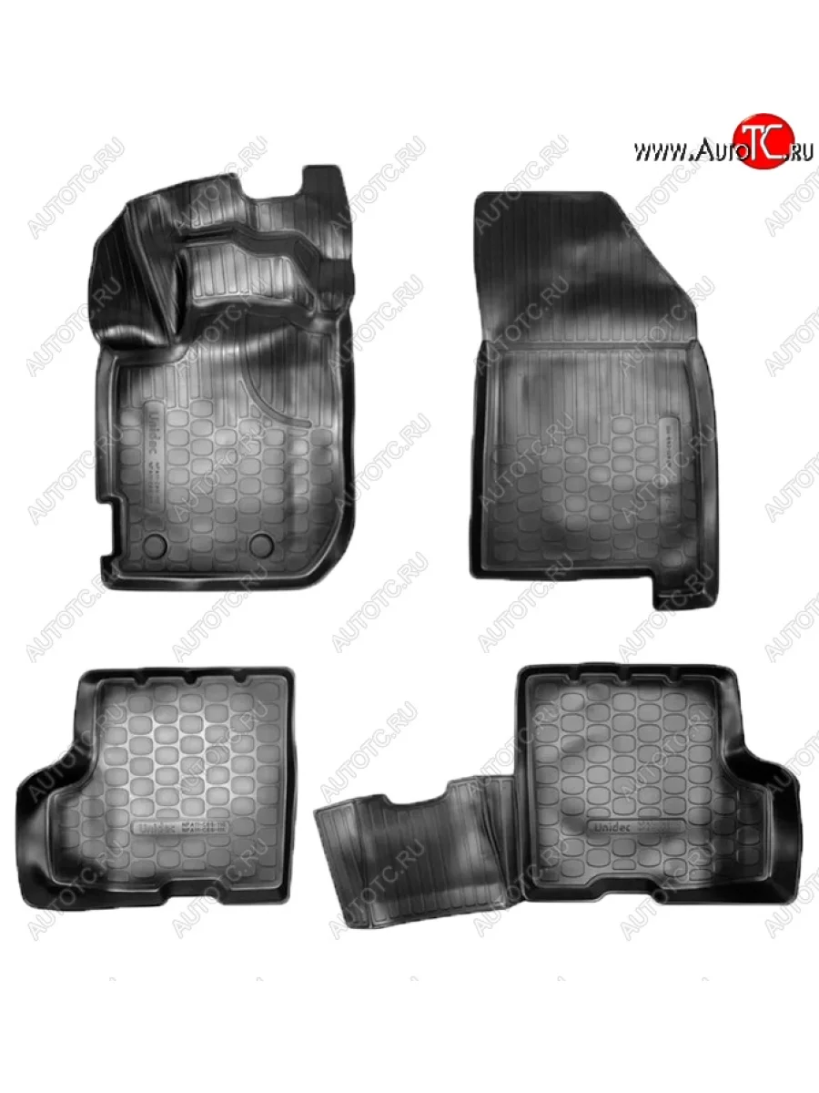 Коврики салонные Noplast (3D, с ящиком под сидением) Renault Duster HM рестайлинг (2021-2024) (Черные)  с доставкой в г. Керчь