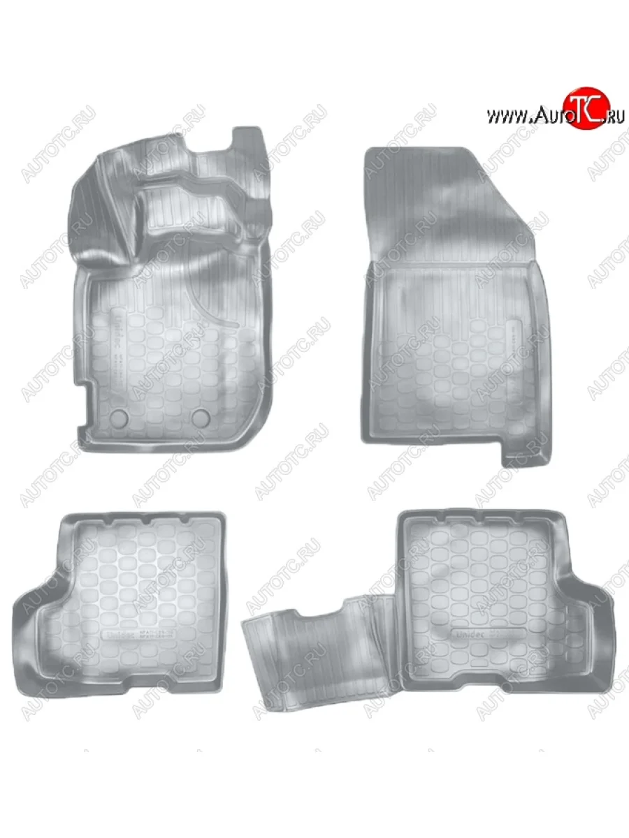 Коврики салонные Noplast (3D, с ящиком под сидением) Renault Duster HM рестайлинг (2021-2024) (Серые)  с доставкой в г. Керчь