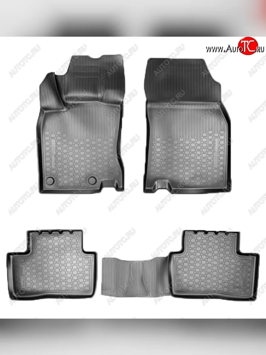 Коврики салонные Noplast (3D) Renault Kadjar рестайлинг (2018-2025) (Черные)  с доставкой в г. Керчь