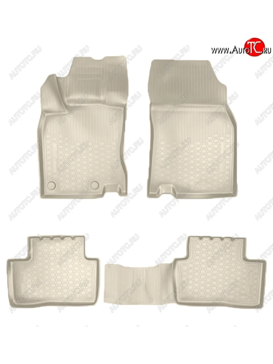 Коврики салонные Noplast (3D) Renault Kadjar рестайлинг (2018-2025) (Бежевые)  с доставкой в г. Керчь