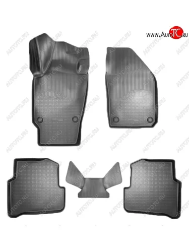 Коврики салонные Noplast (3D) (Черные) Skoda Fabia Mk3 универсал дорестайлинг (2014-2018)