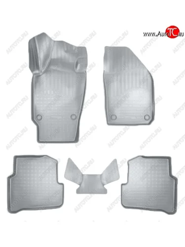 Коврики салонные Noplast (3D) (Серые) Skoda Fabia Mk3 универсал дорестайлинг (2014-2018)