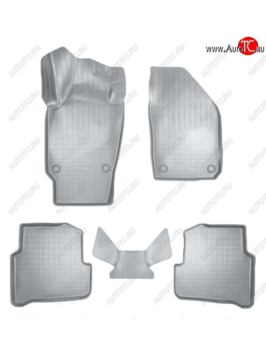 Коврики салонные Noplast (3D) Skoda Fabia Mk3 универсал дорестайлинг (2014-2018) (Серые)  в Керчи Республика Крым