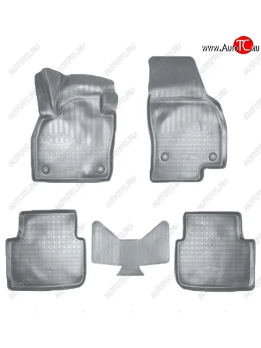 Коврики салонные Noplast (3D) (Серые) Skoda Kamiq (2019-2025)