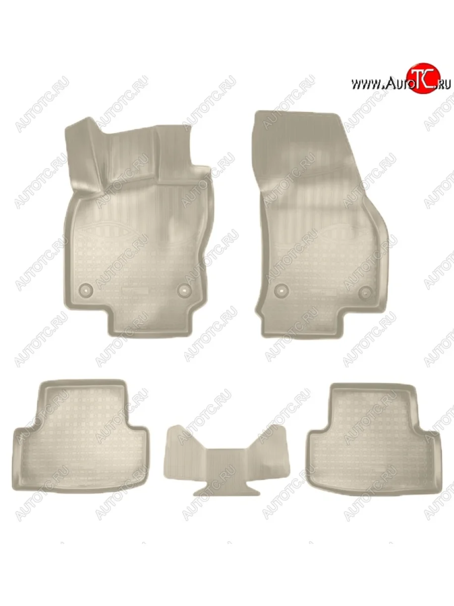Коврики салонные для Skoda Karoq I (NU) 3D (2017) (бежевый) Skoda Karoq NU7 рестайлинг (2020-2025) (Бежевые)  в Самаре Самарской области