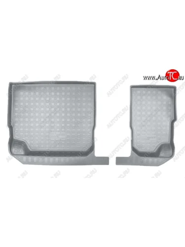 Коврики салонные Noplast (3D, 3 ряд) (Серые) Skoda Kodiaq 1 NS7 дорестайлинг (2017-2021)