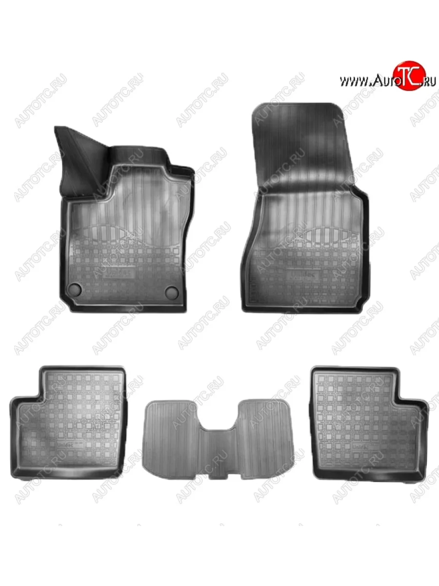 Коврики салонные Noplast (3D) Smart Forfour W453 5 дв. (2014-2020) (Черные)  с доставкой в г. Пермь