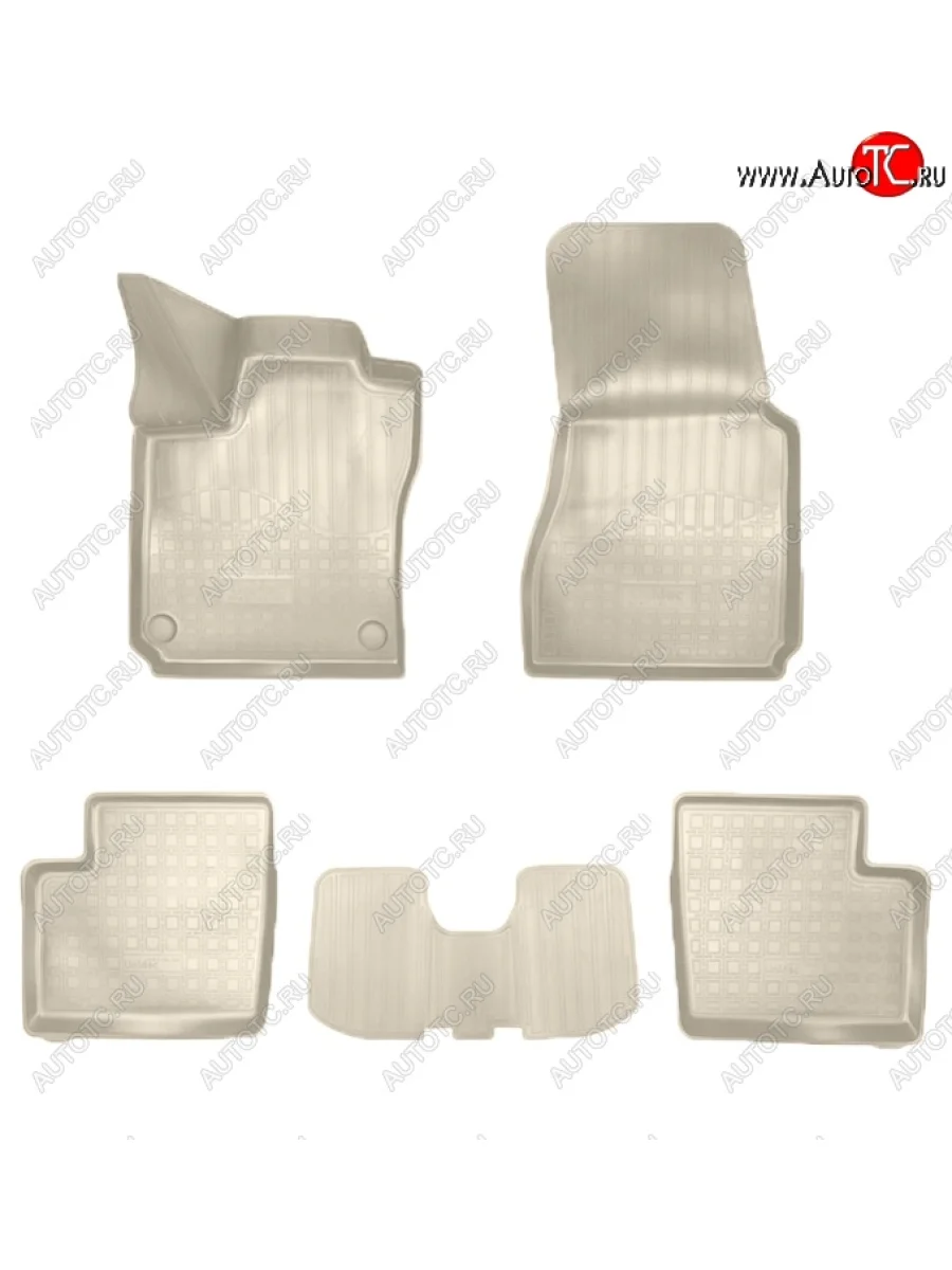 Коврики салонные Noplast (3D) Smart Fortwo C451 3 дв. (2006-2015) (Бежевые)  с доставкой в г. Пермь