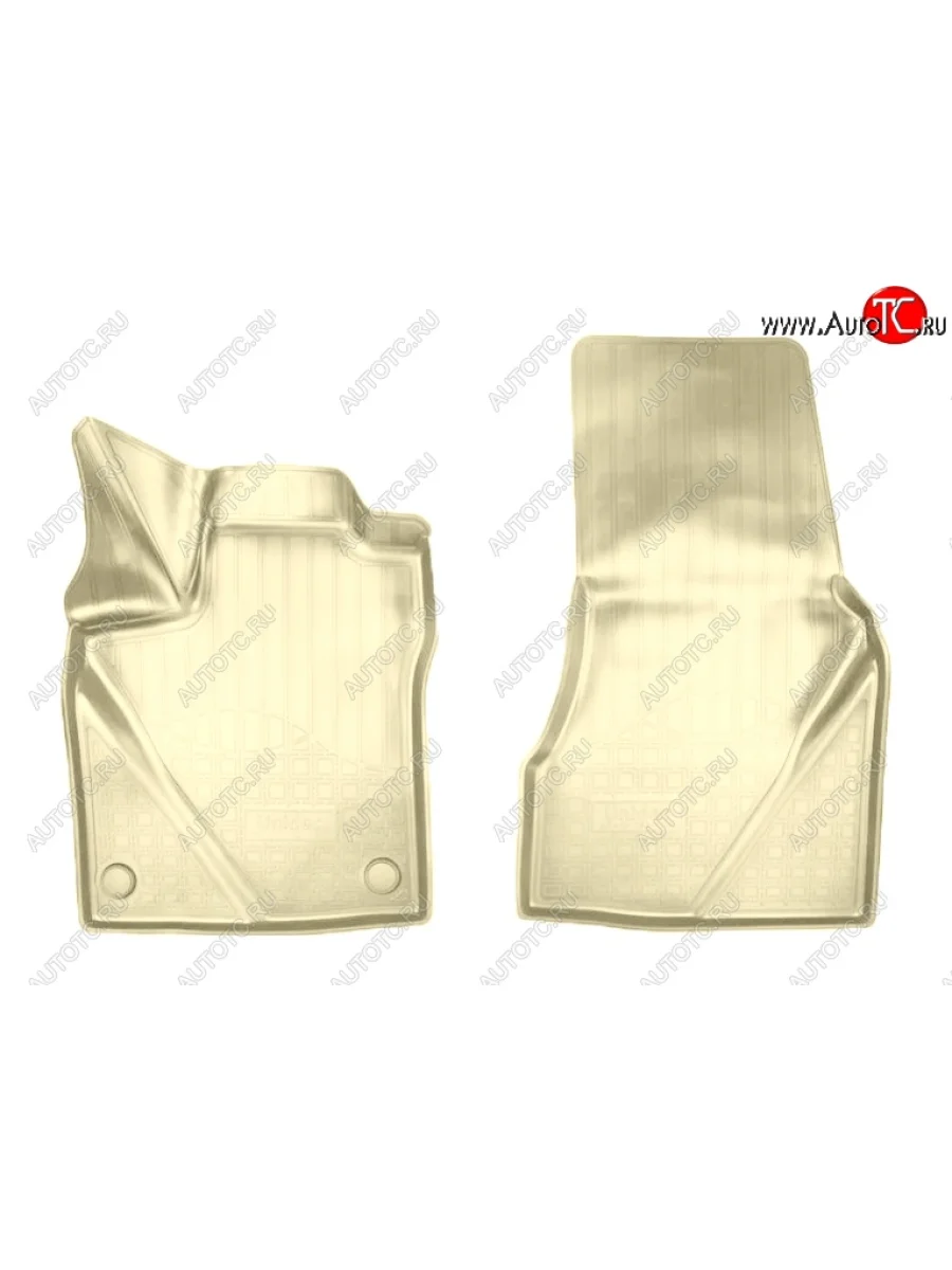 Коврики салонные Noplast (3D) Smart Fortwo C453 хэтчбэк 3 дв. рестайлинг (2014-2025) (Бежевые)  с доставкой в г. Пермь