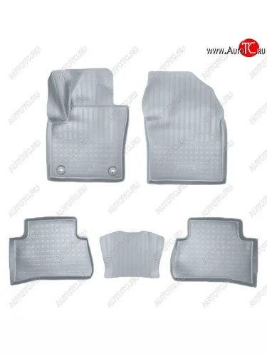 Коврики салонные Noplast (3D) (Серые) Toyota C-HR NGX10, ZGX10 дорестайлинг (2016-2019)