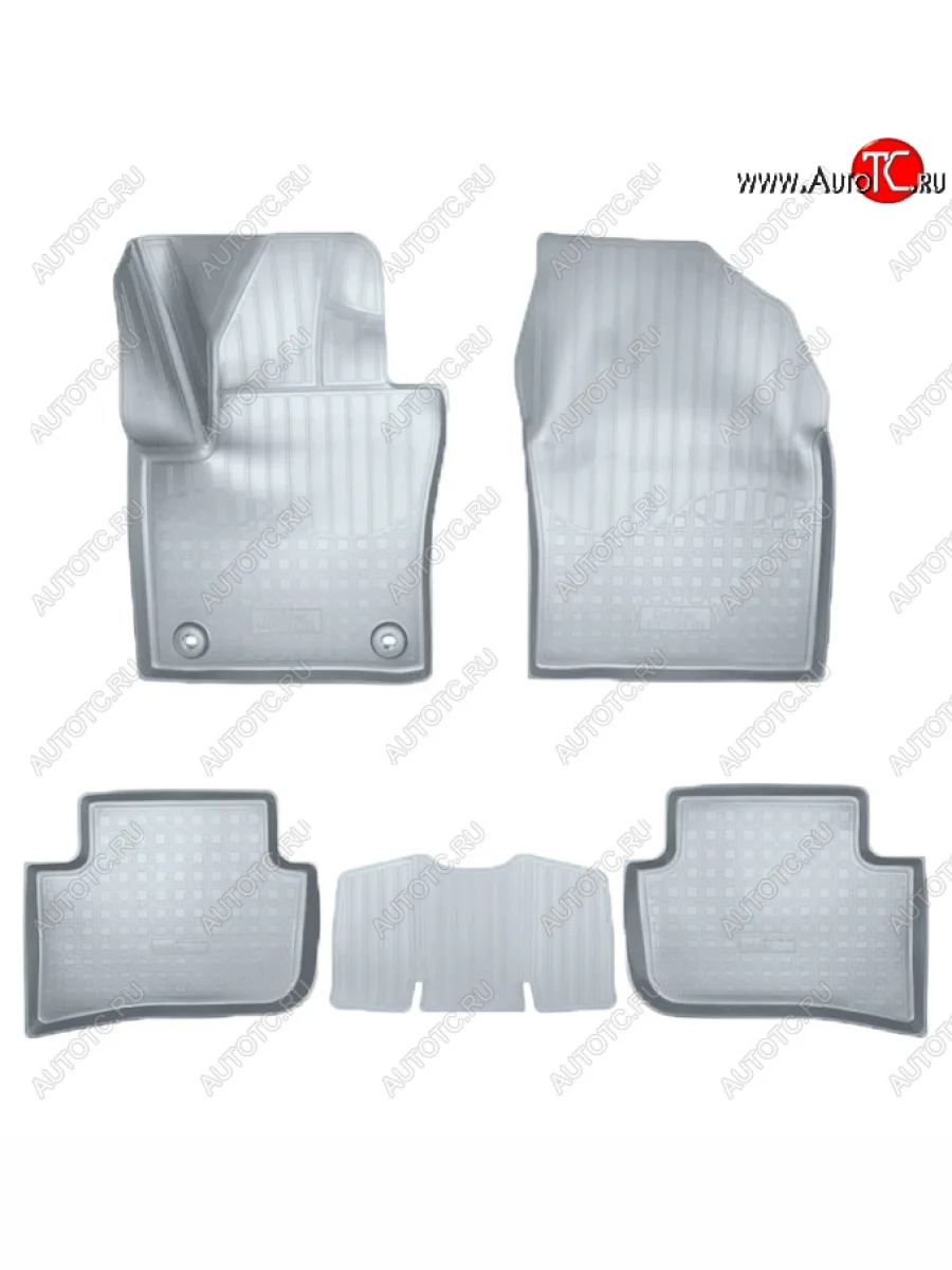 Коврики салонные Noplast (3D, полный привод) Toyota C-HR NGX10, ZGX10 дорестайлинг (2016-2019) (Серые)  в Керчи Республика Крым