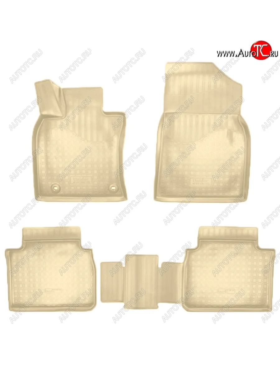 Коврики салонные Noplast (3D) Toyota Camry XV70 дорестайлинг (2017-2021) (Бежевые)  в Керчи Республика Крым
