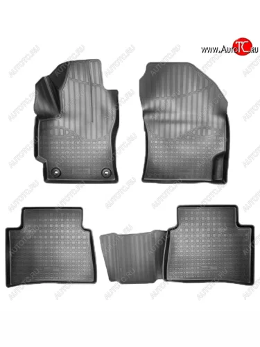 Коврики салонные Noplast (3D) (Черные) Toyota Corolla E210 седан дорестайлинг (2018-2022)