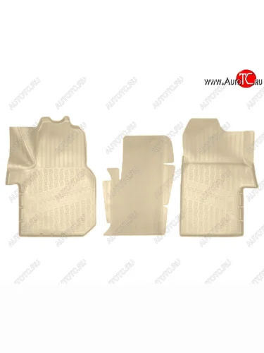 Коврики салонные Noplast (3D) (Бежевые) Volkswagen Crafter 2 (2017-2025)