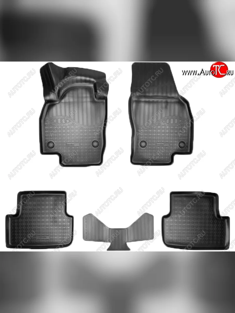 Коврики салонные Noplast (3D)  Volkswagen Polo (2020-2022) Mk6 (Черные)  в Самаре Самарской области