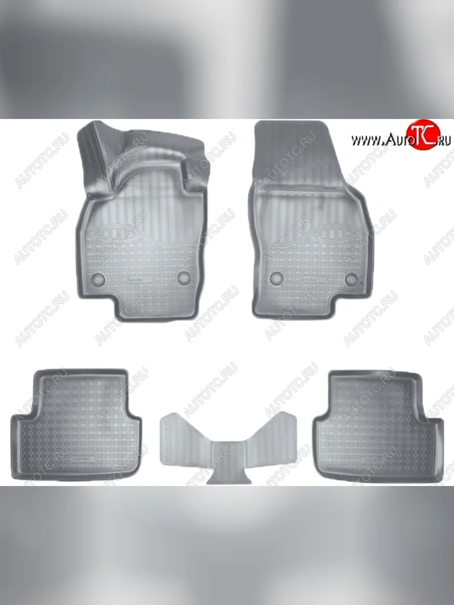 Коврики салонные Noplast (3D) Volkswagen Polo Mk6 лифтбек (2020-2022) (Серые)  в Перми Пермском крае