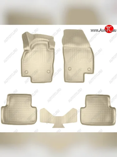 Коврики салонные Noplast (3D) (Бежевые) Volkswagen T-Cross (2019-2025)