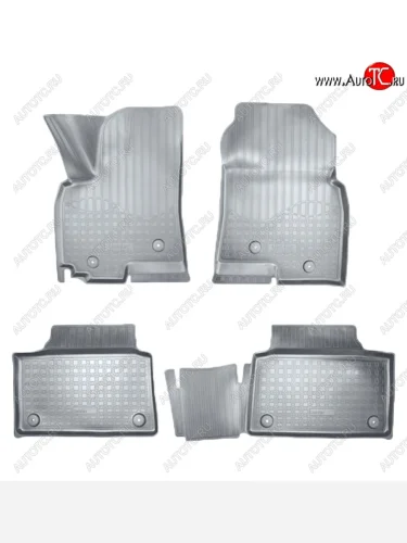 Коврики салонные Noplast (3D) (Серый) Zotye Coupa B11F (2019-2021)