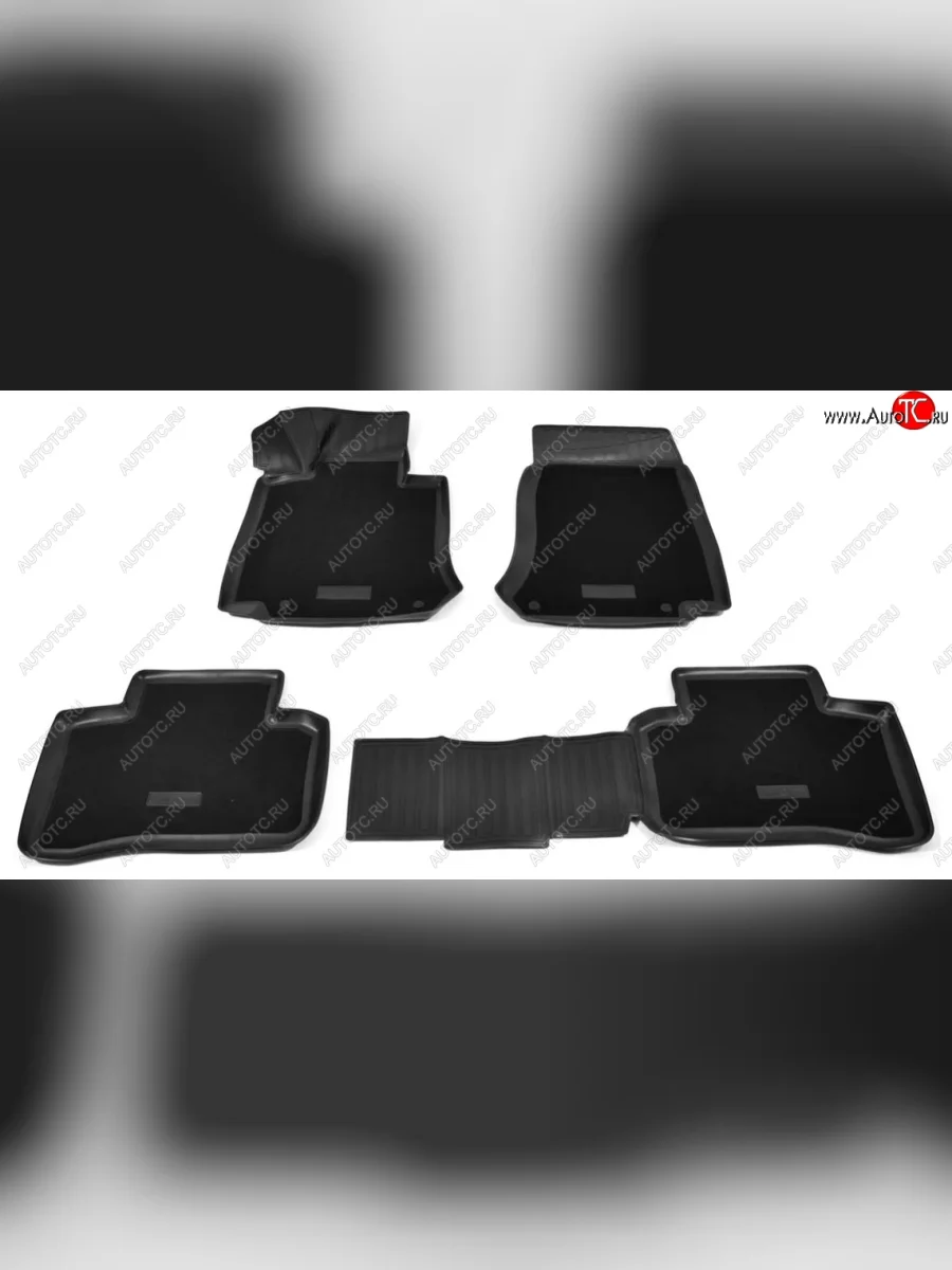 Комплект комбинированых ковриков в салон с повышенной износостойкостью Unidec (полиуретан, текстиль) Mercedes-Benz GLC class X253 (2015-2023)  в Керчи Республика Крым