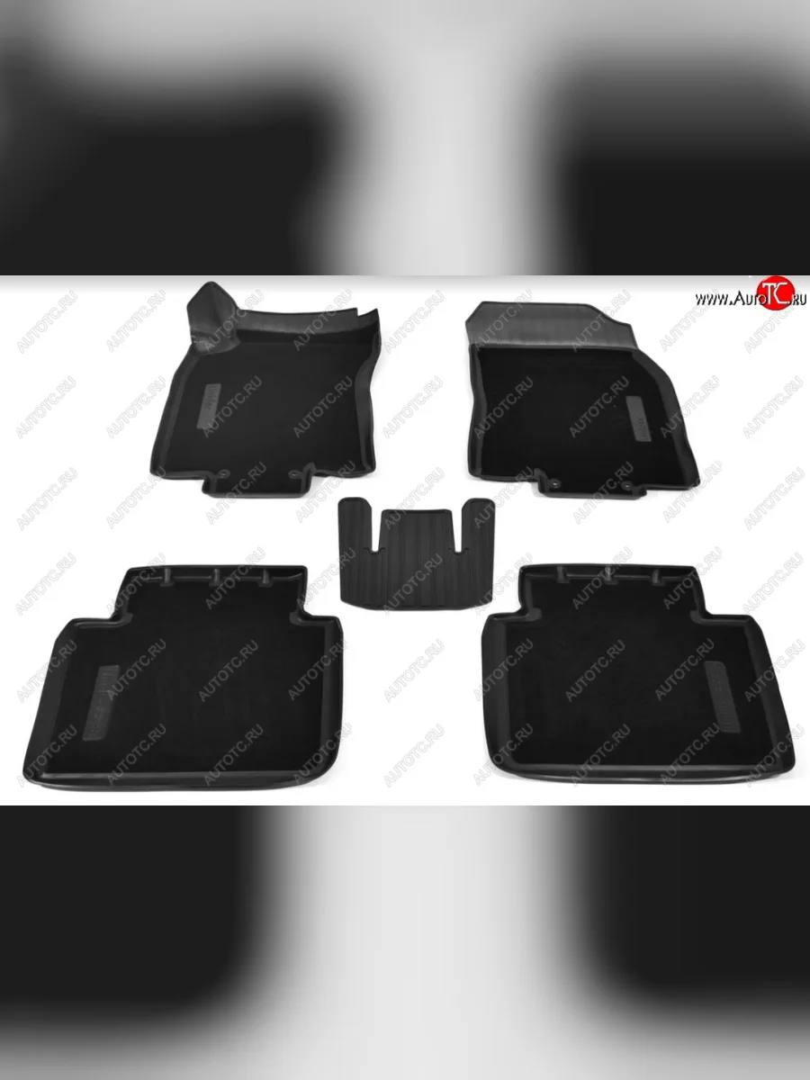 Комплект комбинированых ковриков в салон с повышенной износостойкостью Unidec (полиуретан, текстиль) Nissan X-trail 3 T32 рестайлинг (2017-2022) (Черный)  в Керчи Республика Крым