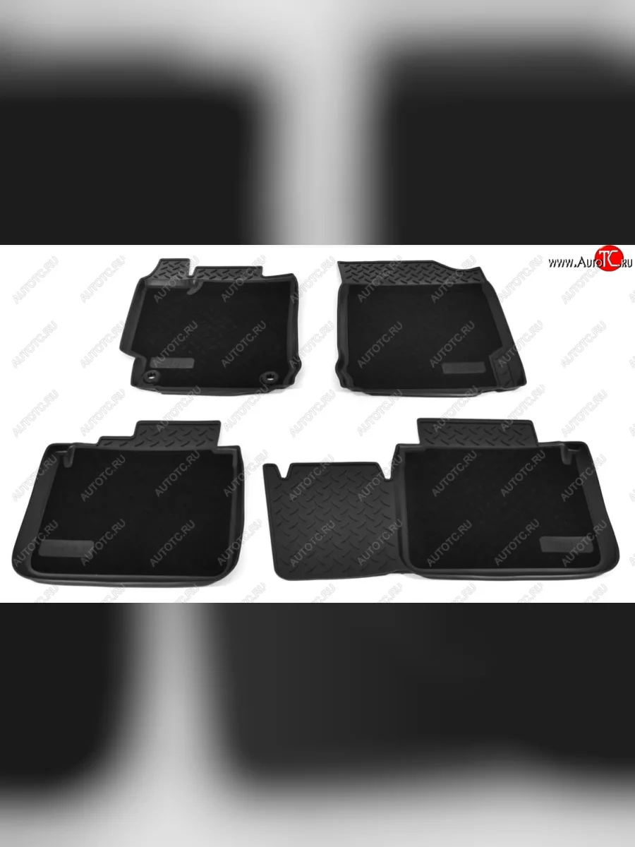 Комплект комбинированых ковриков в салон с повышенной износостойкостью Unidec (полиуретан, текстиль)  Toyota Camry (2011-2018) XV50, XV55 (Черный)  в Керчи Республика Крым