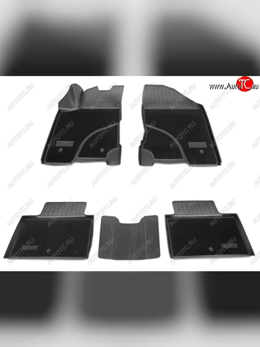 Комплект комбинированых ковриков в салон с повышенной износостойкостью Unidec (полиуретан, текстиль) Лада ВАЗ Веста Кросс NG SW 2181 универсал рестайлинг (2022-2025) (Черный)  в Самаре Самарской области