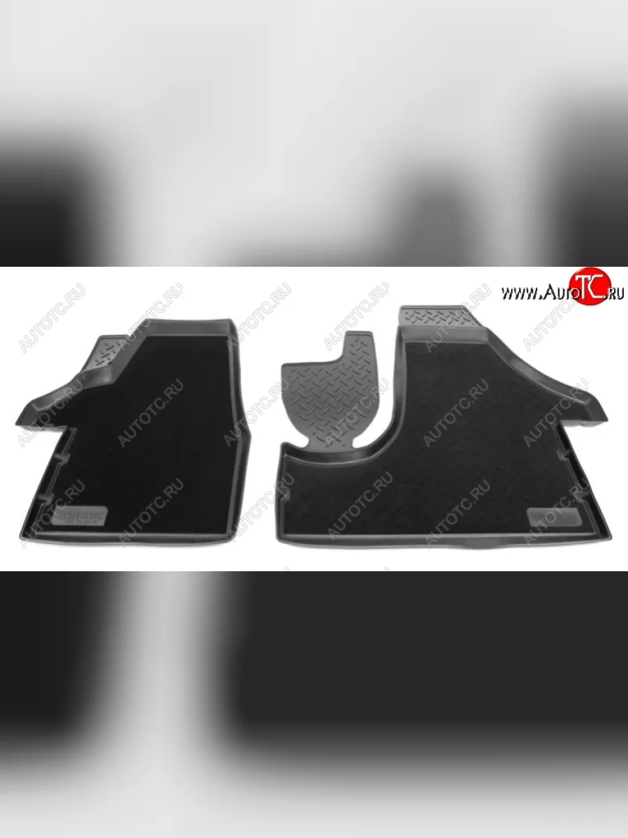 Комплект комбинированых ковриков в салон с повышенной износостойкостью Unidec (полиуретан, текстиль) Volkswagen Caravelle T5 рестайлинг (2009-2015) (Черный)  в Перми Пермском крае