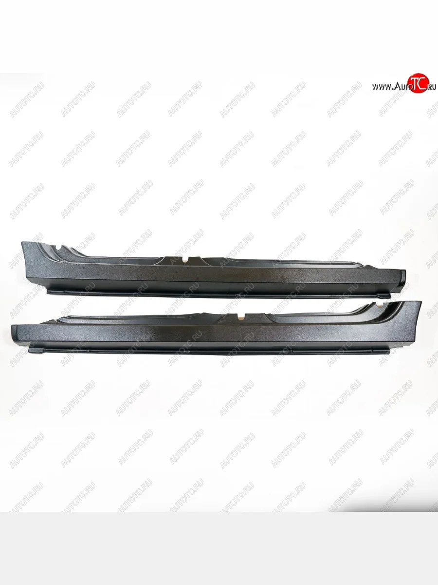 Пороги накладки Autodemic V2 Лада ВАЗ Калина 1118 седан (2004-2013) (Текстурная поверхность)  в Керчи Республика Крым