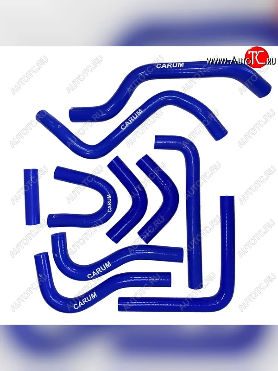 Патрубки радиатора печки (ЗМЗ-405 Е-3 силикон) CARUM ГАЗ Соболь 2217 автобус дорестайлинг  (1998-2002) (комплект 10 шт.)  в Перми Пермском крае