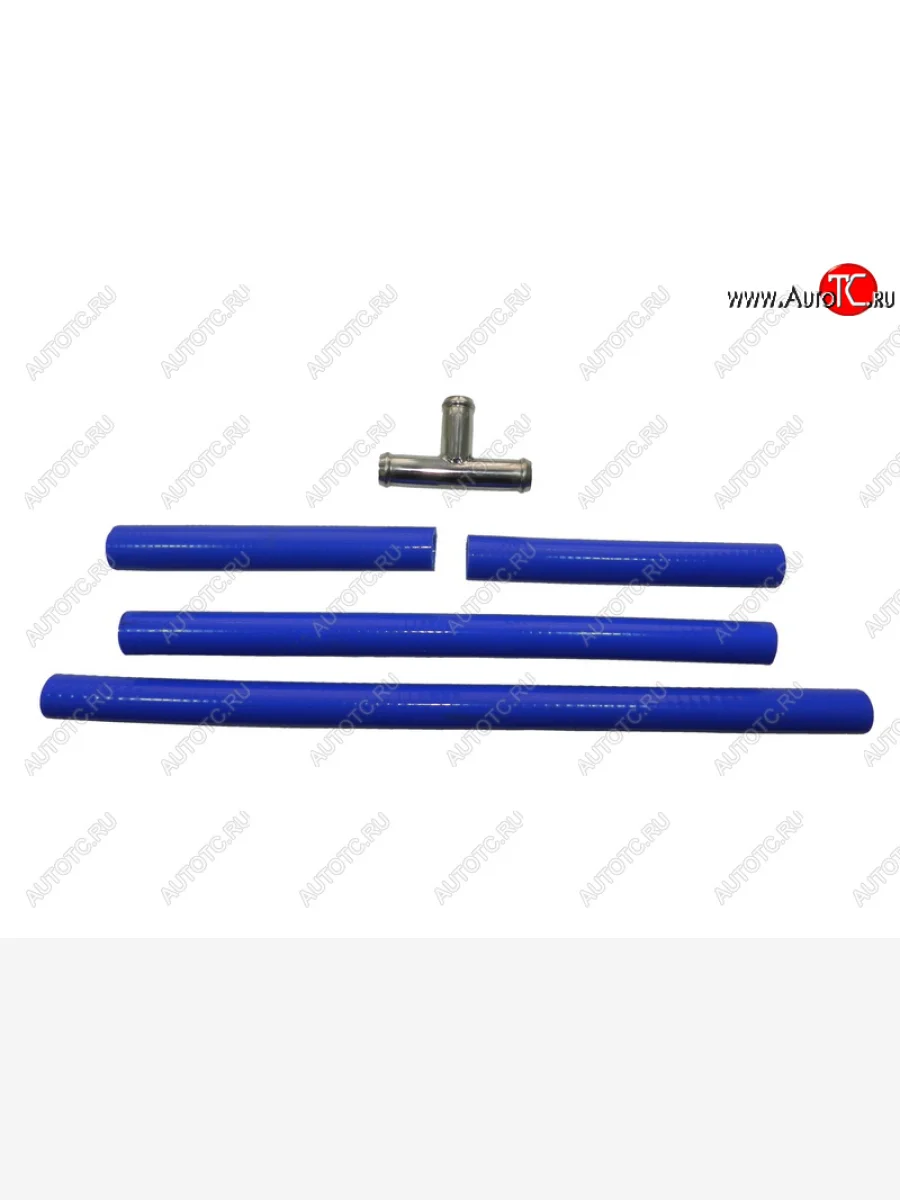 Патрубки радиатора печки (силикон) CARUM Лада ВАЗ 2111 универсал (1998-2009) (комплект 4 шт. + тройник)  в Перми Пермском крае